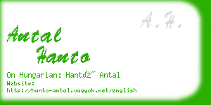 antal hanto business card